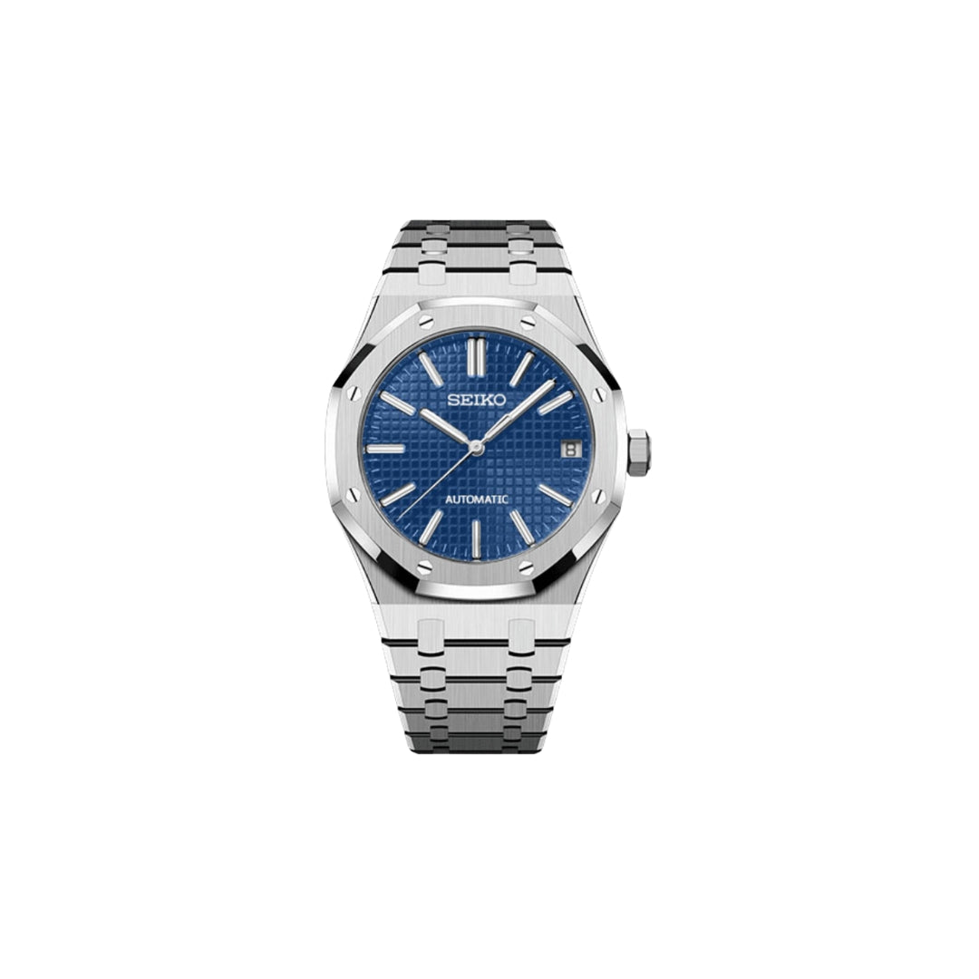 SEIKO MOD ROYAL OAK NAVY MEN'S WATCH