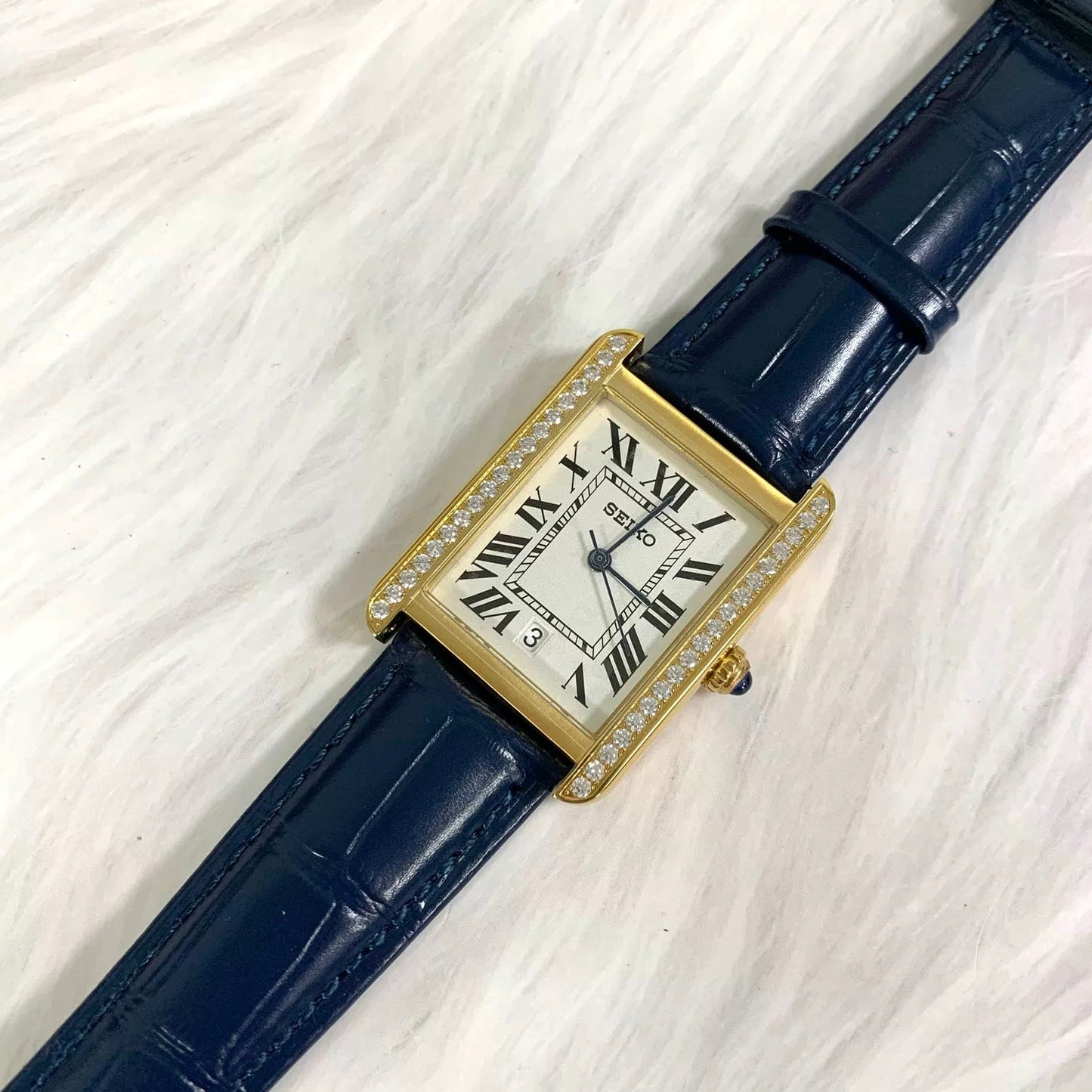 SEIKOTANK LADIES BLUE STRAP (CLASSIC/ DIAMOND)