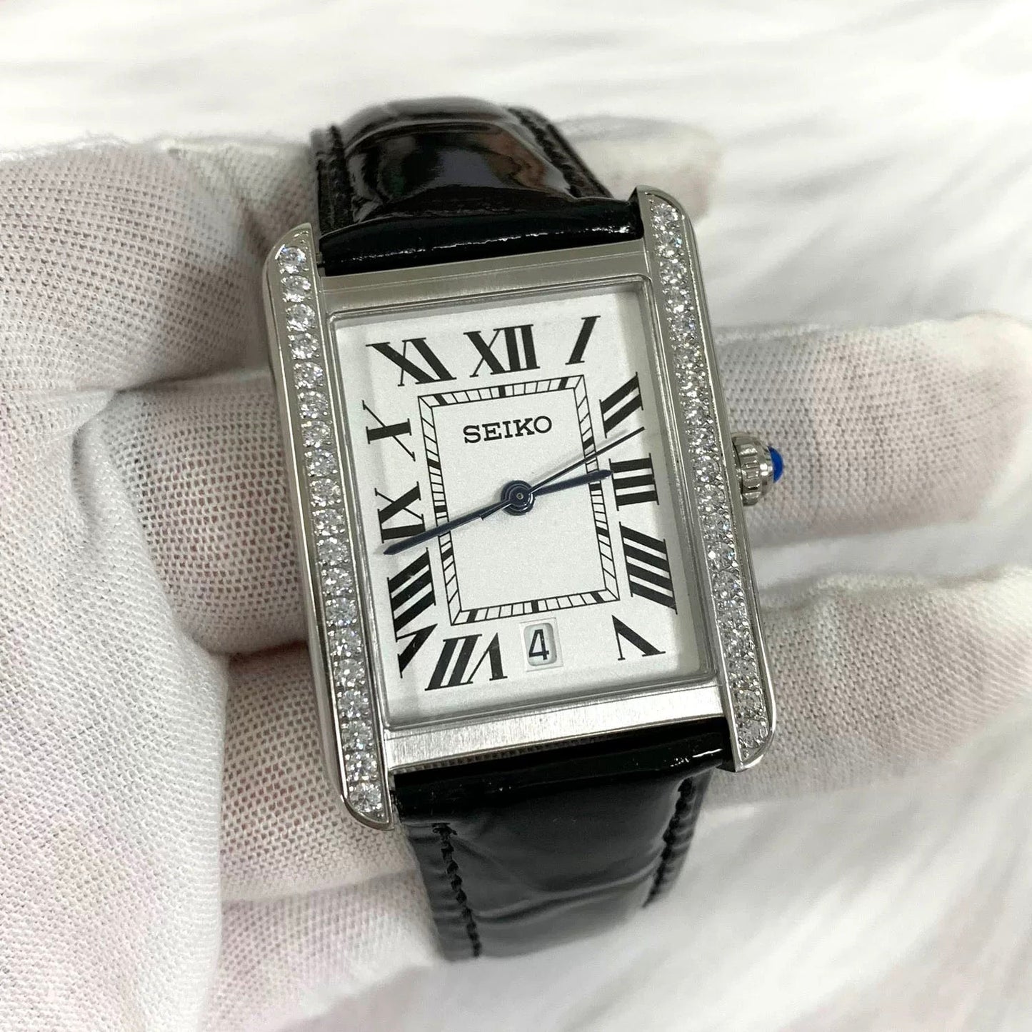 SEIKOTANK LADIES WHITE FACE (CLASSIC/ DIAMOND)