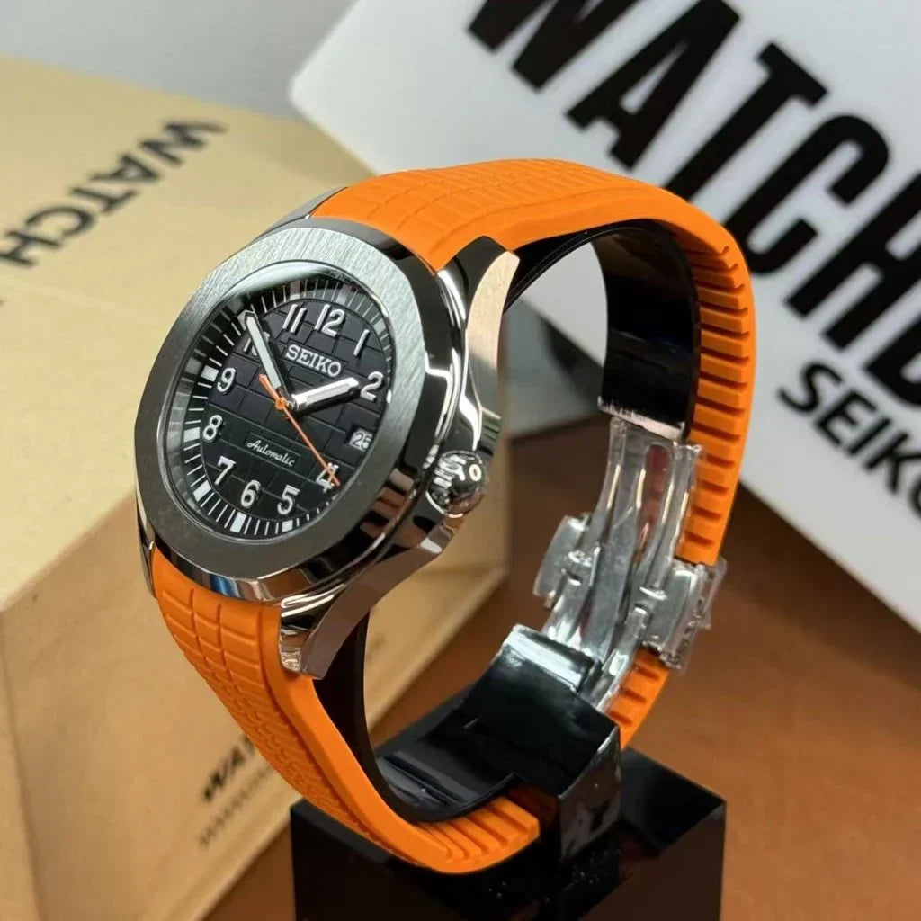 SEIKONAUT ORANGE BLACK MEN'S MOD WATCH